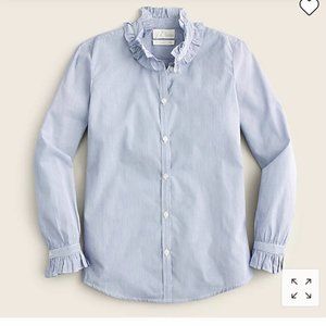 NWT J Crew Classic-fit Ruffle Shirt